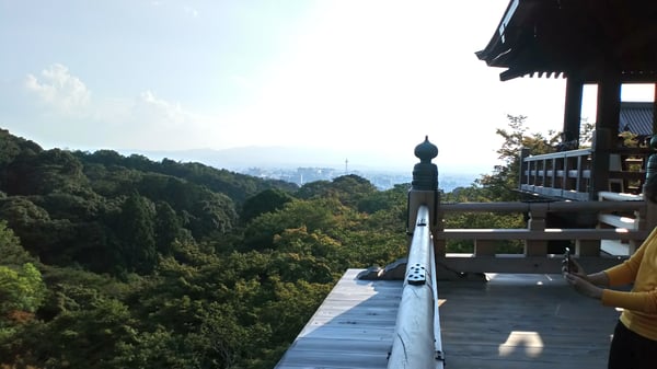 View of Kyoto city from Hondo