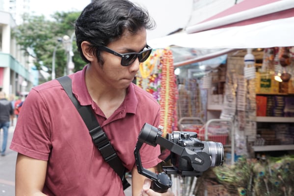 Reihan with camera and Gimbal