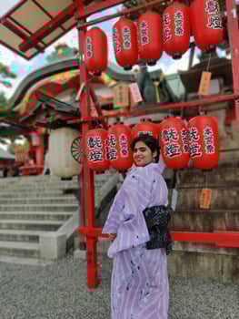 Sakshi_Wearing Kimono at Fushimi Inari Taisha