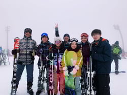 skiing