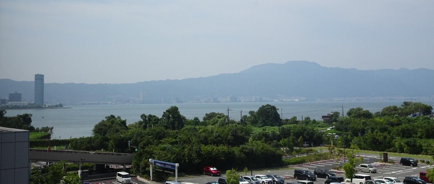 View of Lake Biwa from AEON Mall